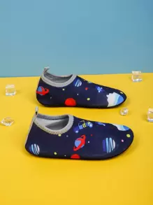 男孩星球印花水襪 - 寶藍色 - 查看 4
