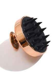 Metallic Hair Shampoo Massage Brush - Rose Gold - View 1