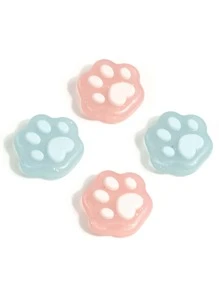 GeekShare 4pcs Cat Paw Shaped Button Caps, Compatible With Nintendo Switch/OLED/Lite - Multicolor - View 2