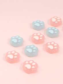 GeekShare 4pcs Cat Paw Shaped Button Caps, Compatible With Nintendo Switch/OLED/Lite - Multicolor - View 3