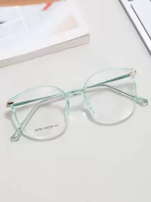 1pc Women's Round Multi-Color Elegant Cat Eye Casual Fashion Fine Anti-Aging, Commute Eyewear - Green - View 1