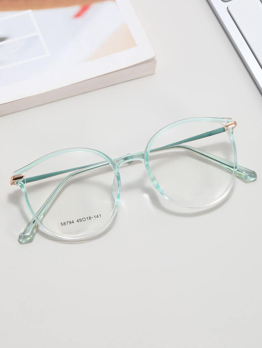 1pc Women's Round Multi-Color Elegant Cat Eye Casual Fashion Fine Anti-Aging, Commute Eyewear - Green - View 1