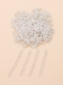 100pcs Necklace Extender Chains - Silver - View 2