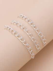 100pcs Necklace Extender Chains - Silver - View 3