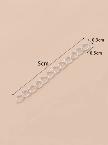 100pcs Necklace Extender Chains - Silver - View 5