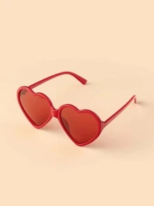 Heart Frame Fashion Glasses For Summer Beach Vacation,Outdoor,Travel - Red - View 4