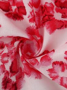 Peninsula Baby 女婴蝴蝶結細節花卉連體衣附帶帽子 - 紅白色 - 查看 8