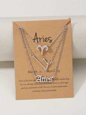 قلادة بتعليقة عبارة كوكب 3 قطع