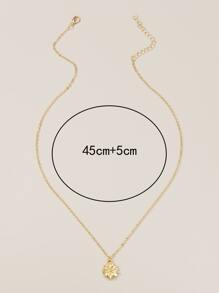 Flower Charm Necklace - Yellow Gold - View 3