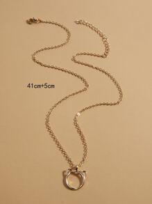 Collar con diseño de gato - Amarillo Oro - Ver 3