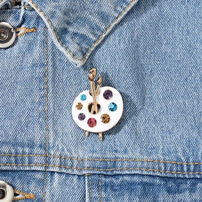 Painting Palette Design Brooch
