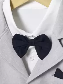 SHEIN Tween Boy Bow Front Shirt & Blazer & Trousers - Multicolor - View 7