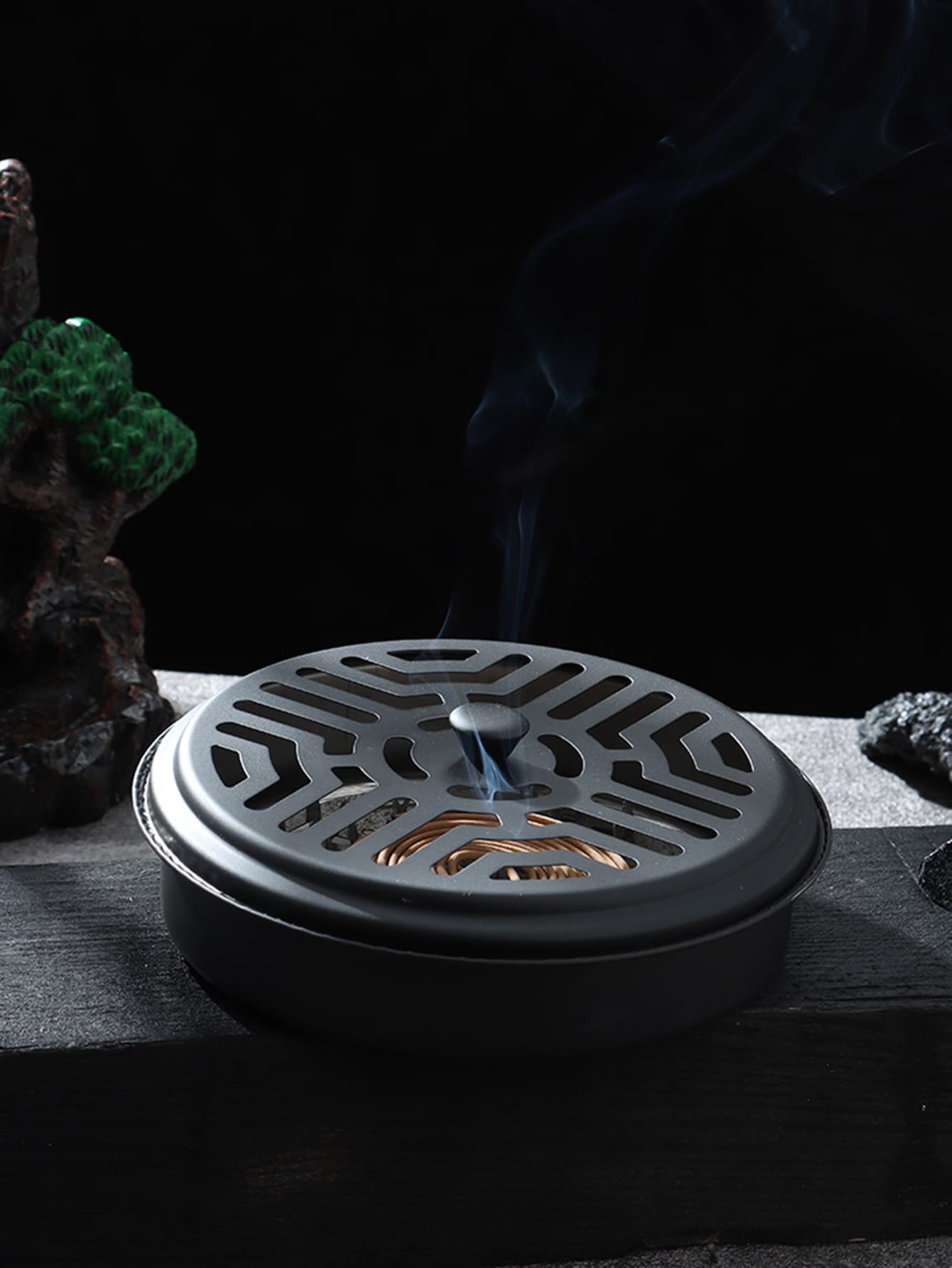 1pc Mosquito Coil Holder - Black - View 1