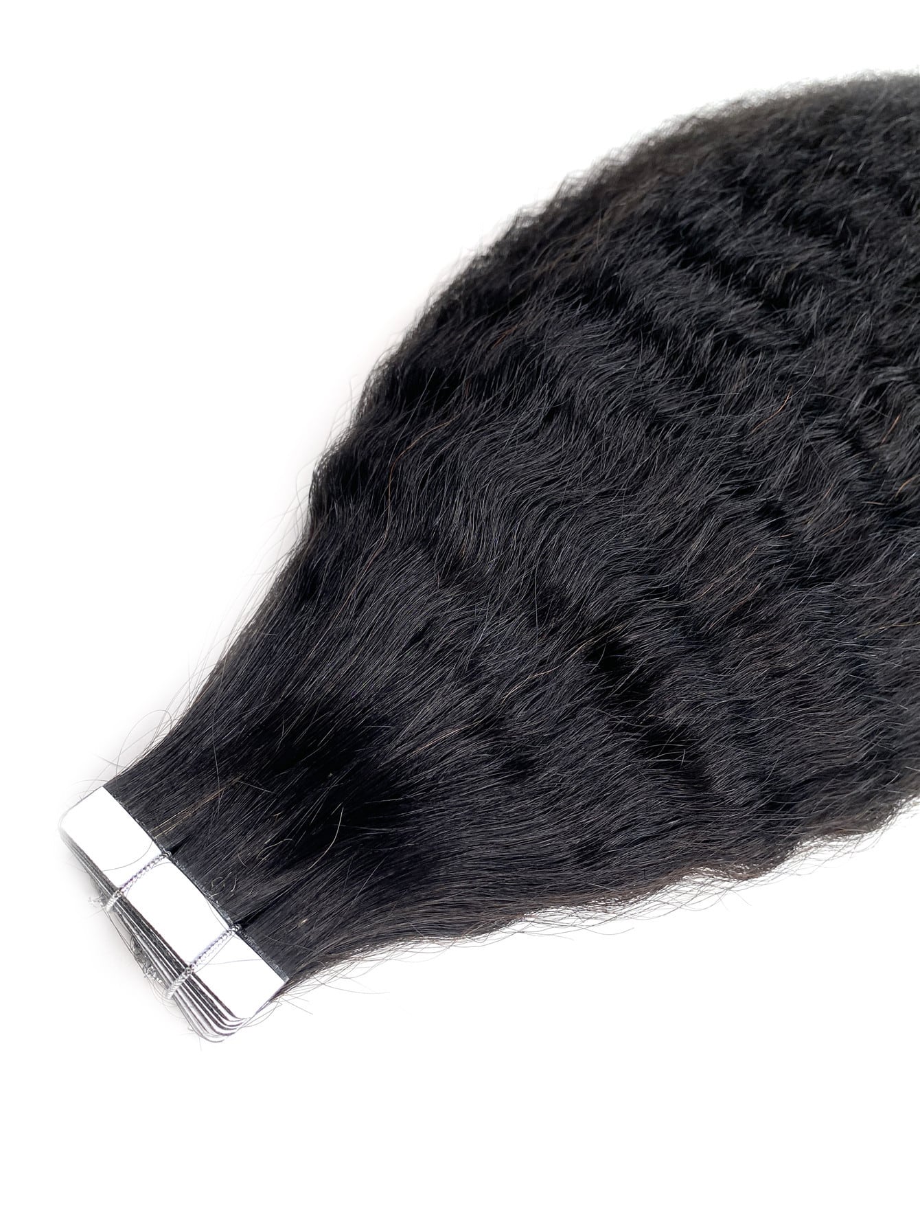 Miniatura 4 de Extensión del pelo largo rizado cinta humano Negro