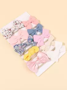 bilicaca 10pcs Baby Bow Decor Headband Set Love Valentine - Multicolor - View 2