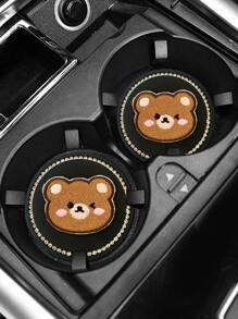 1入組熊圖案汽車杯墊 - 彩色 - 查看 5