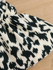 SHEIN Đầm em bé Nơ trước Tất cả trên in Boho - Nhiều màu - Xem 4