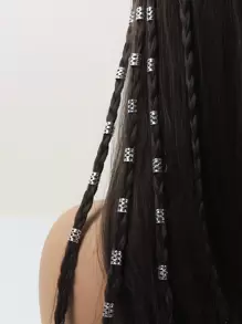 60 chiếc vòng tóc rỗng thông thường - Bạc - Xem 5