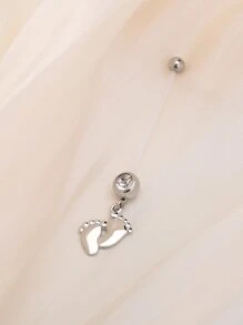 Tkool Piercing perfecto, anillo para el ombligo decoración de diamantes de imitación, acero inoxidable, tabique magnético, joyería para el cuerpo, regalo para mujeres y hombres, sin perforación - Plateado - Ver 6