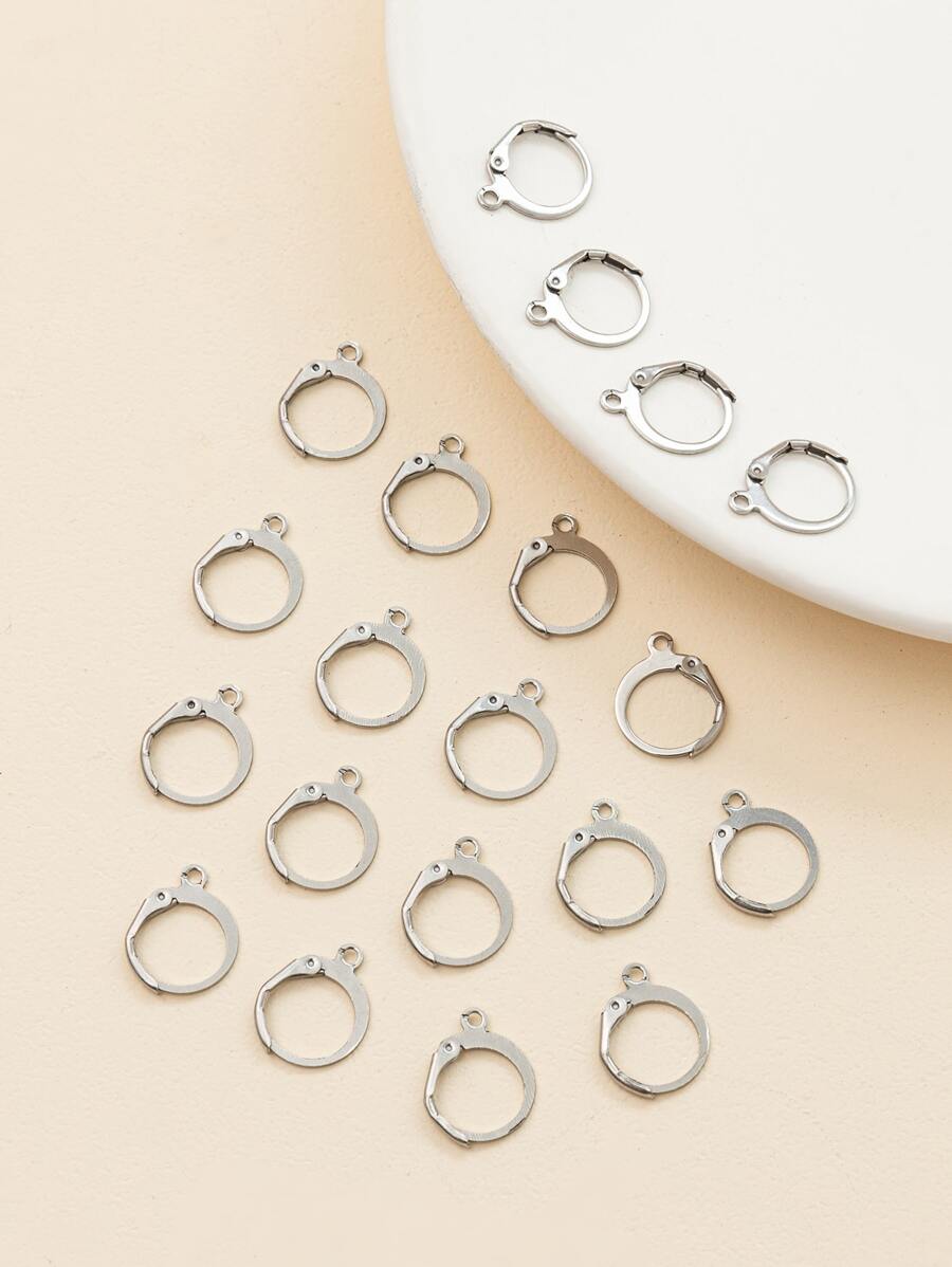 20入組耳環DIY首飾配件 - 銀色 - 查看 1