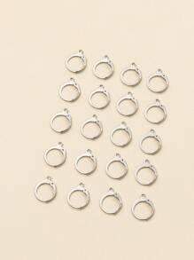 20入組耳環DIY首飾配件 - 銀色 - 查看 2