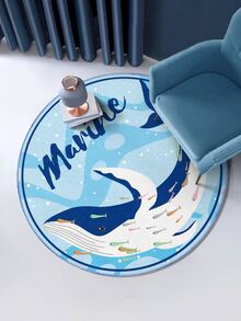 鯨魚和字母圖案地毯 - 彩色 - 查看 4