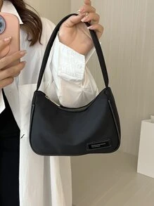 補丁細節法棍包 - 黑色 - 查看 8