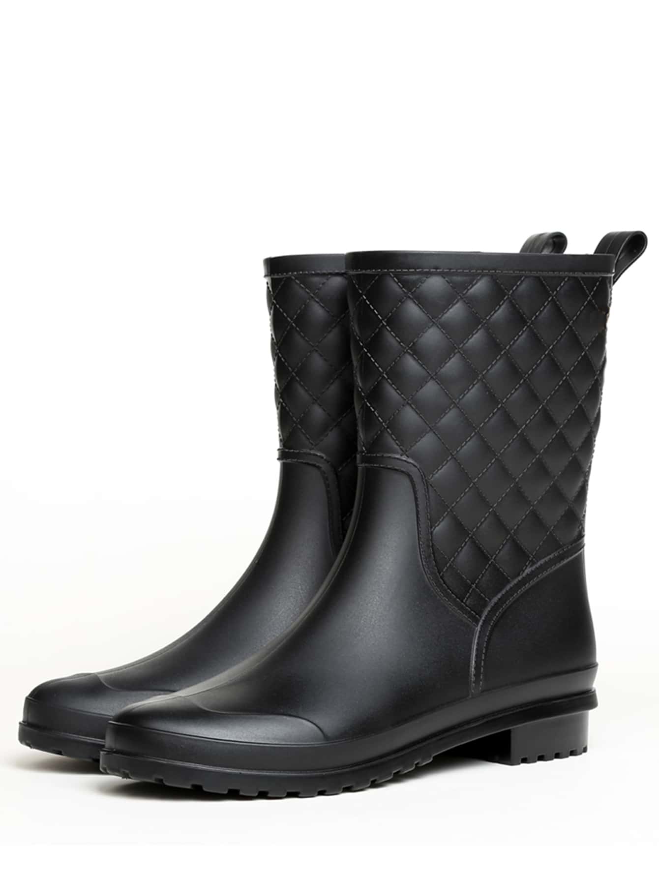 quilted rain boots