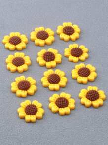 12入組向日葵DIY頭髮配飾 - 彩色 - 查看 3