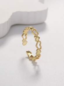 3 Cái/bộ Thời Trang Đồng Trái Tim Trang Trí Bộ Trang Sức Nữ Cho Món Quà Ngày Lễ Tình Nhân - Vàng - Xem 2