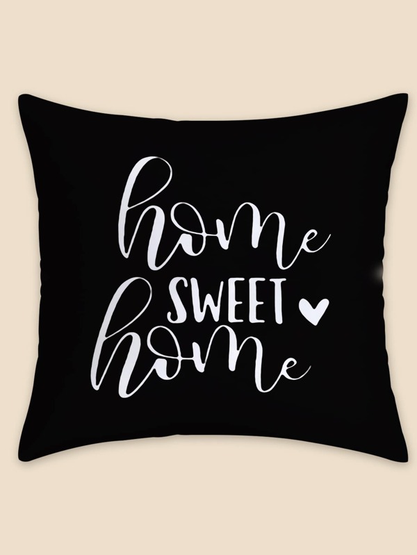 1 pieza Funda de cojín sin relleno con estampado de letra