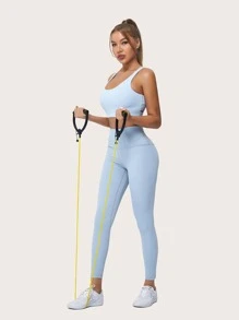 1pc Yoga Elastic Rope - Yellow - View 1