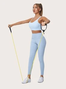 1pc Yoga Elastic Rope - Yellow - View 2