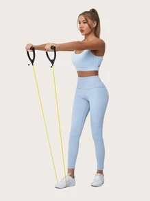 1pc Yoga Elastic Rope - Yellow - View 5