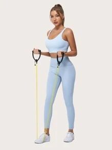 1pc Yoga Elastic Rope - Yellow - View 6