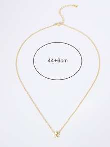 Letter Pendant Necklace - Yellow Gold - View 4