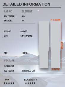 Sun Protective Anti UV 1pair Sun Protection Sports Sleeves - Light Grey - View 3