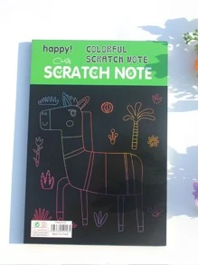 1pc Random DIY Scratch Book & 1pc Stick - Multicolor - View 2
