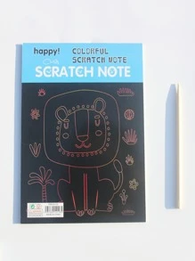1pc Random DIY Scratch Book & 1pc Stick - Multicolor - View 3