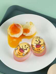 1pc Cartoon Graphic Reusable Boiled Egg Discoloration Reminder Cute Multipurpose Boiled Egg Discoloration Reminder Compatible With Dining Table Kitchen