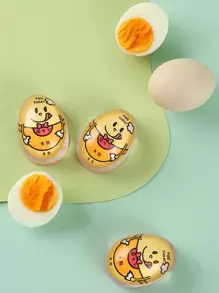 1pc Cartoon Graphic Reusable Boiled Egg Discoloration Reminder Cute Multipurpose Boiled Egg Discoloration Reminder Compatible With Dining Table Kitchen