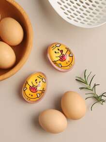 1pc Cartoon Graphic Reusable Boiled Egg Discoloration Reminder Cute Multipurpose Boiled Egg Discoloration Reminder Compatible With Dining Table Kitchen