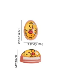 1pc Cartoon Graphic Reusable Boiled Egg Discoloration Reminder Cute Multipurpose Boiled Egg Discoloration Reminder Compatible With Dining Table Kitchen