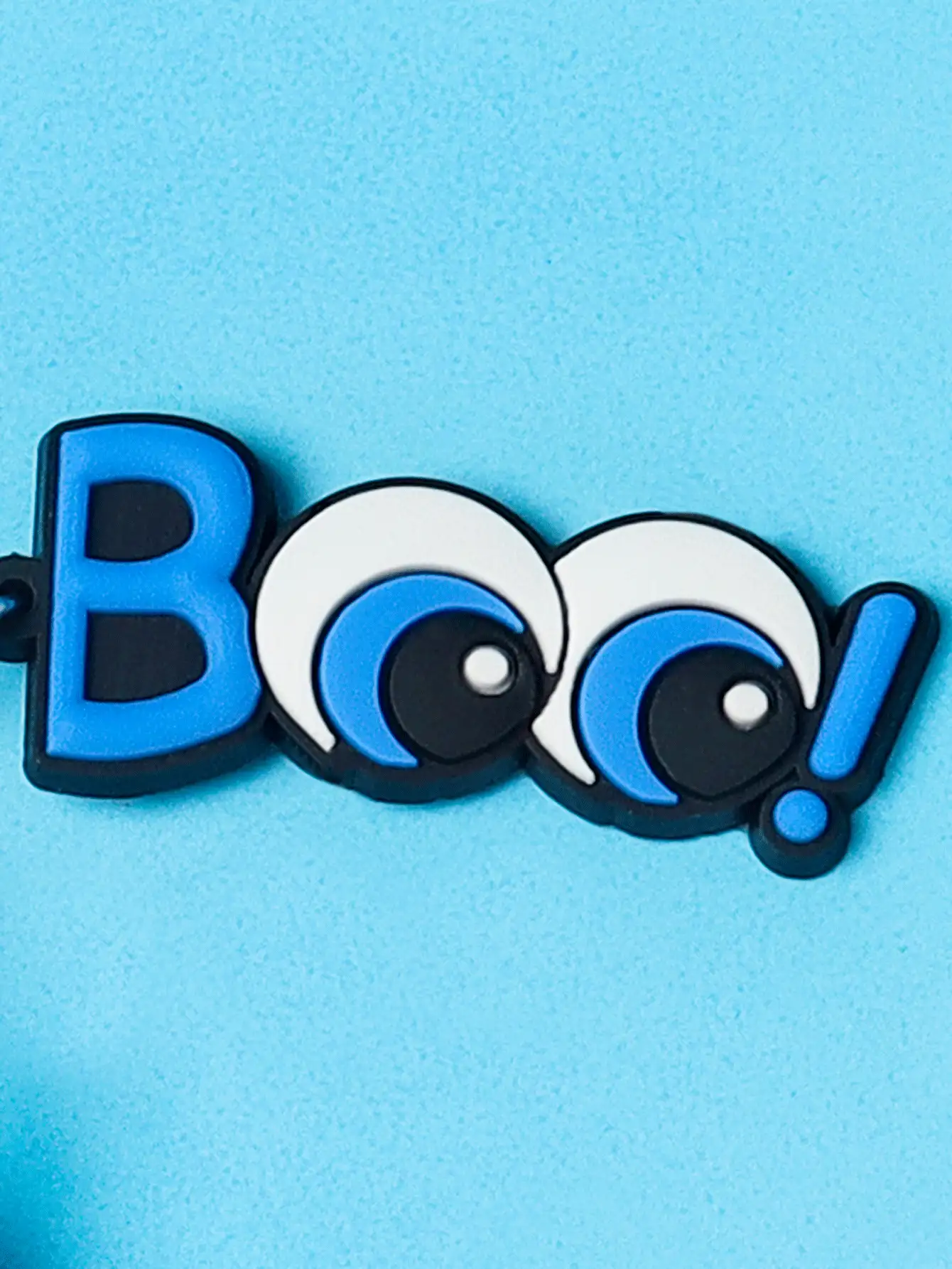 Cartoon & Letter Charm Keychain - Blue - View 5