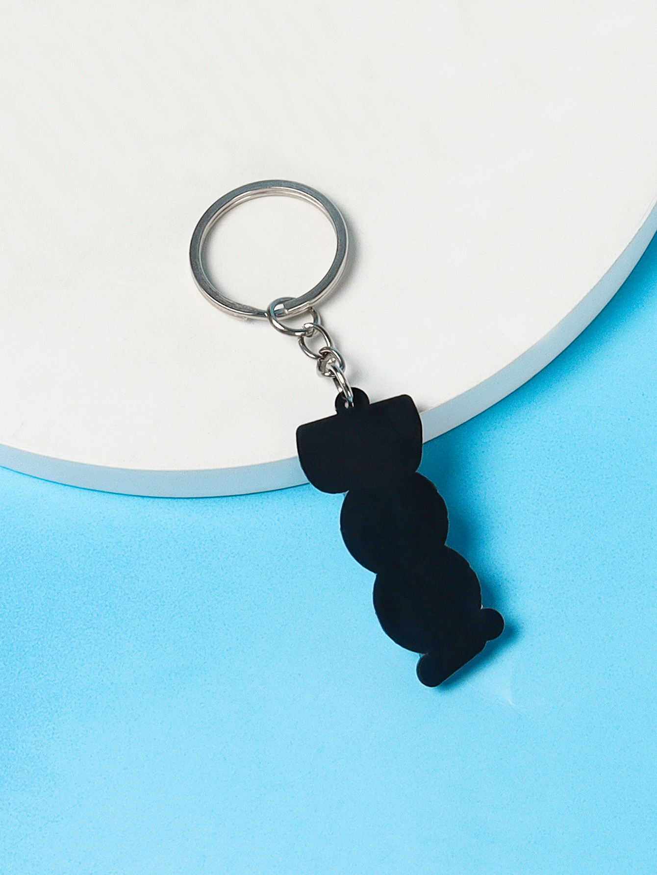 Móc khóa Hoạt hình & Chữ Charm - Màu xanh lam - Xem 4