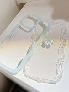 Anti-fall Bow-knot Decor Phone Case - Blue - View 2