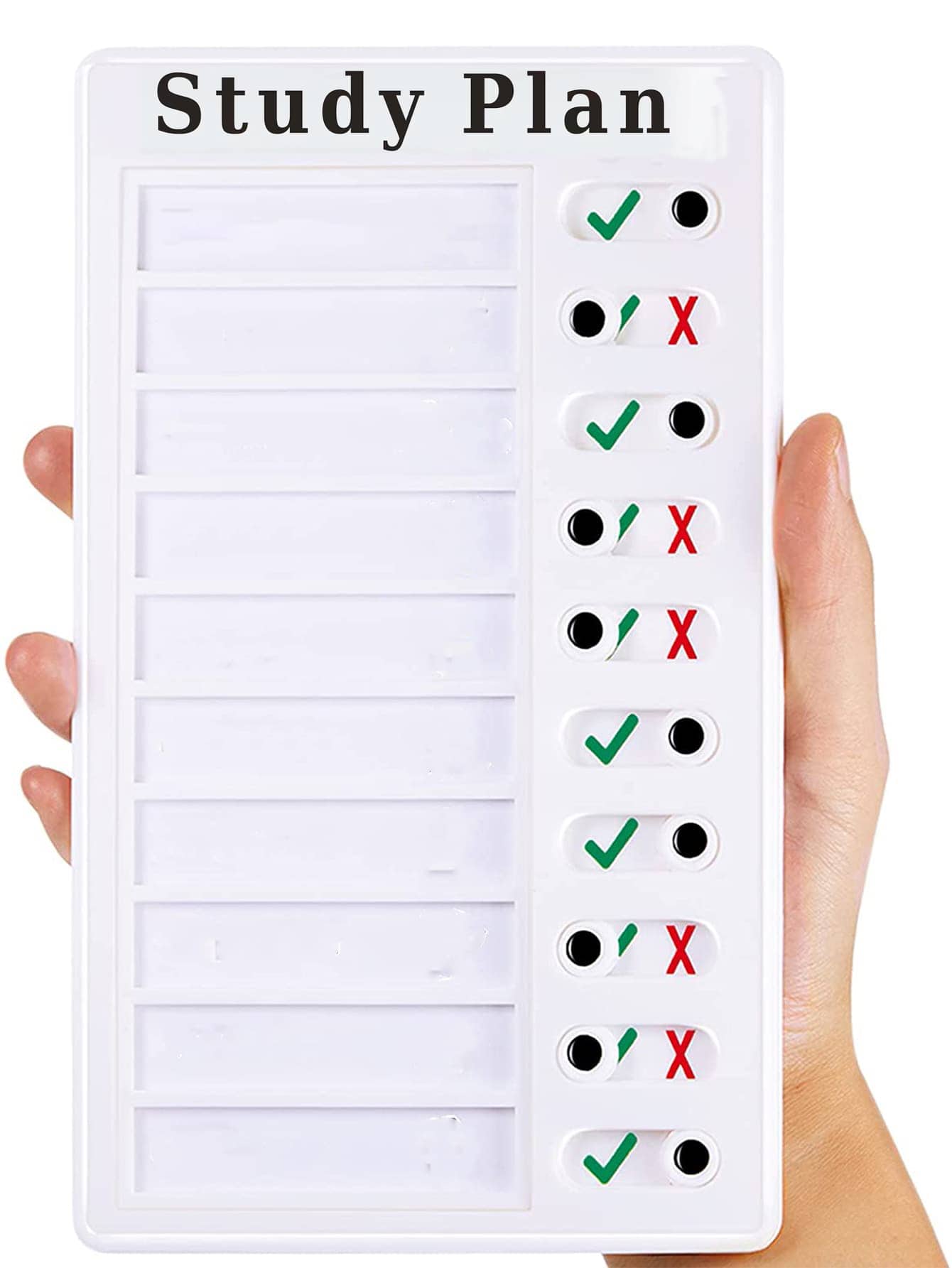 1pc Letter Graphic Plan Board & 2pcs Paper - White - View 1