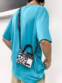 peach tree 时尚撞色迷你反光单肩包，桃树