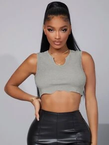 SHEIN SXY 西裝領背心上衣 - 淺灰色 - 查看 1