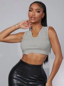 SHEIN SXY 西裝領背心上衣 - 淺灰色 - 查看 3